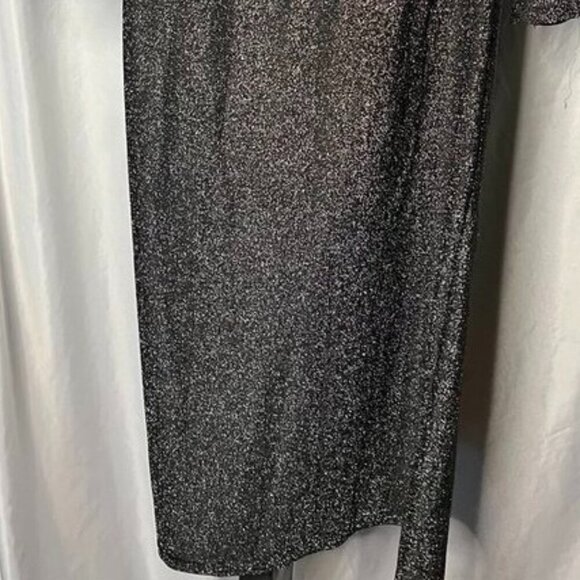 ✨ Sparkly Black Metallic Ruched Cocktail Dress 2XL ✨ - Picture 9 of 9